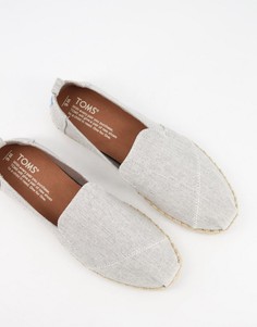 Серые плетеные из пеньки эспадрильи Toms-Серый