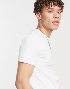 Белая футболка с асимметричным краем River Island-Белый