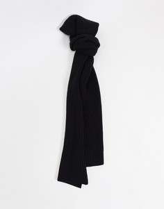 Вязаный шарф черного цвета All Saints-Черный цвет