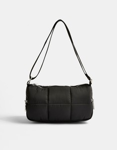 Черная стеганая сумка на плечо Topshop-Черный цвет