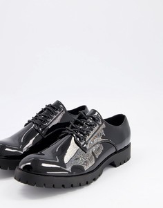 Черные туфли на шнуровке Truffle Collection minimal-Черный цвет