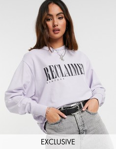 Сиреневый свитшот с принтом логотипа Reclaimed Vintage Inspired