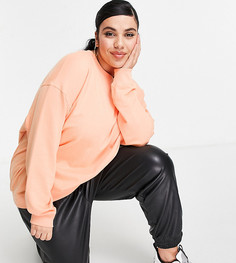 Оранжевый oversized-свитшот из органического хлопка ASOS DESIGN Curve-Оранжевый цвет
