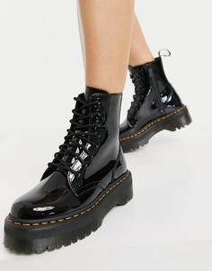 Черные лакированные ботинки Dr Martens Jadon-Черный цвет