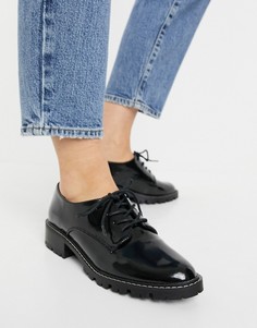 Черные ботинки броги на шнуровке Miss Selfridge-Черный цвет