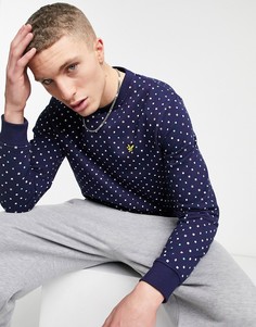Свитшот с принтом Lyle & Scott-Темно-синий