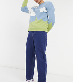 Синие свободные джинсы с отделкой под рабочие брюки в стиле 90-х Reclaimed Vintage Inspired-Голубой