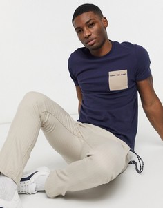 Футболка с контрастным карманом Tommy Jeans-Темно-синий
