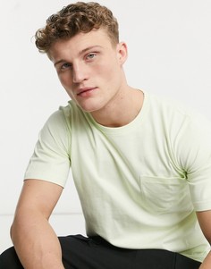 Зеленая oversized-футболка с карманом спереди Native Youth-Зеленый цвет