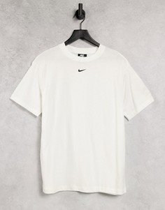 Белая oversized-футболка с логотипом-галочкой Nike-Белый