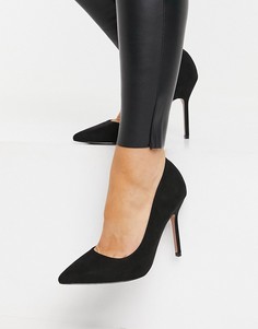 Черные остроносые туфли-лодочки на высоком каблуке ASOS DESIGN Phoenix-Черный цвет