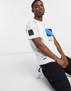 Белая oversized-футболка с принтом "NASA" New Look-Белый