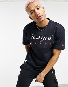 Темно-синяя oversized-футболка New Era MLB New York Yankees-Темно-синий