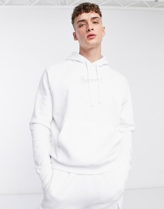 Белый флисовый худи в спортивном стиле Nike Court