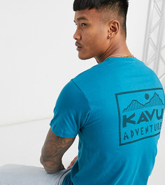 Голубая футболка с принтом на спине Kavu Adventure – эксклюзивно для ASOS-Голубой