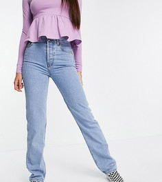 Светлые прямые джинсы в стиле 90-х с классической талией ASOS DESIGN Tall-Голубой