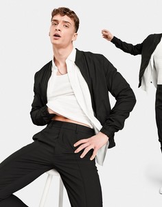 Черная куртка-бомбер от комплекта в строгом стиле ASOS DESIGN-Черный цвет