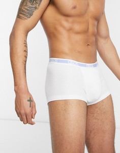Белые короткие боксеры-брифы с вафельной фактурой ASOS DESIGN-Белый