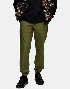 Брюки свободного кроя цвета хаки Topman-Зеленый цвет