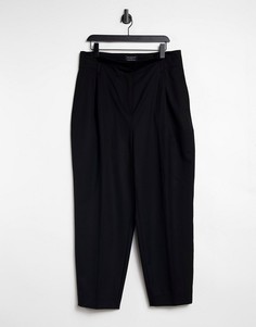 Черные прямые брюки Selected Femme-Черный цвет