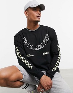 Черный лонгслив Bershka