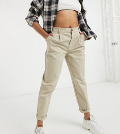 Светло-бежевые брюки чиносы ASOS DESIGN Petite-Серо-бежевый