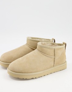 Бежевые ботинки UGG Classic Ultra Mini-Бежевый