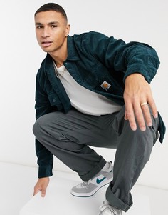 Сине-зеленая вельветовая рубашка навыпуск Carhartt WIP Dixon-Зеленый цвет