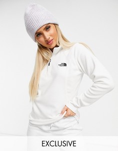 Белая флисовая куртка с короткой молнией The North Face Glacier эксклюзивно для ASOS-Белый