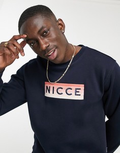 Темно-синий свитшот с вышивкой Nicce Alto