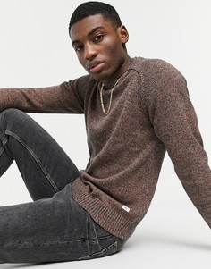 Джемпер с круглым вырезом выгоревшего коричневато-желтого цвета Jack & Jones-Коричневый цвет