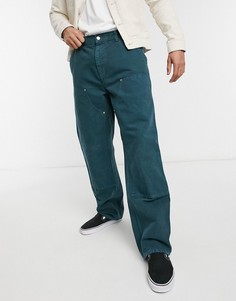 Свободные прямые брюки выбеленного бирюзового цвета со вставками на коленях Carhartt WIP-Голубой