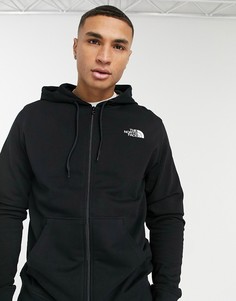 Худи черного цвета на молнии The North Face-Черный цвет