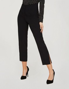 Черные брюки с завышенной талией Miss Selfridge-Черный цвет