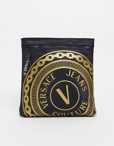 Черная сумка с логотипом Versace Jeans Couture-Черный цвет