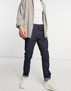 Суженные книзу джинсы слим из необработанного денима Nudie Jeans Co Lean Dean-Голубой