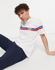 Белая футболка с полосками с изгибом в виде горы Tommy Hilfiger-Белый