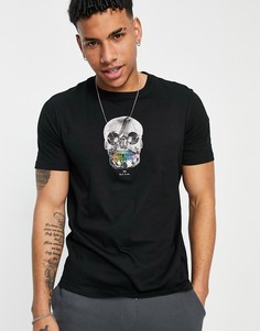 Черная футболка с черепом PS Paul Smith-Черный цвет