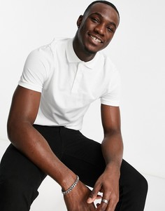 Белое трикотажное поло из органического хлопка ASOS DESIGN-Белый