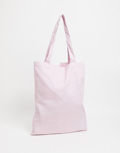 Дымчато-розовая сумка-тоут ASOS DESIGN-Розовый цвет