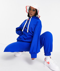 Спортивный костюм ярко-синего цвета в стиле oversized с худи с контрастным шнурком и джоггерами ASOS DESIGN-Голубой
