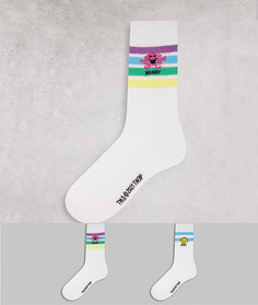 Набор из 2 пар носков ASOS DESIGN Mr Men-Многоцветный