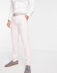 Розовые зауженные брюки ASOS DESIGN Wedding-Розовый цвет