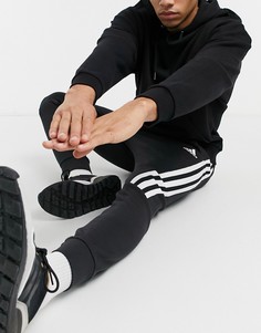 Черные джоггеры с 3 полосками adidas-Черный цвет