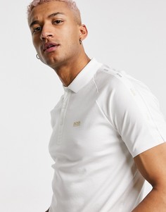 Поло белого цвета BOSS Athleisure Paul Gold-Белый