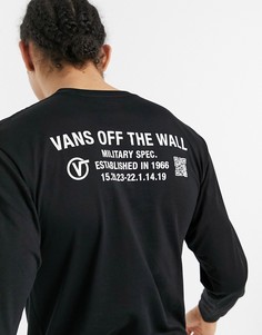 Черный лонгслив Vans Quick Response-Черный цвет