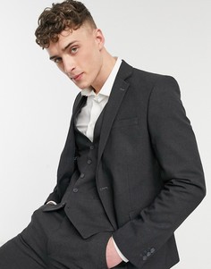 Серый однотонный зауженный пиджак Bolongaro Trevor