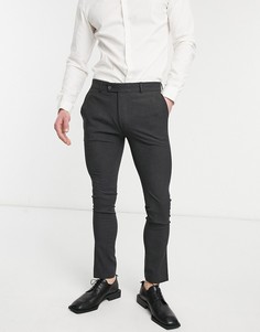 Серые однотонные зауженные брюки Bolongaro Trevor-Серый
