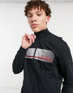 Черный свитшот на молнии с длинными рукавами BOSS Bodywear-Черный цвет