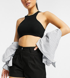 Черные шорты чиносы ASOS DESIGN Petite-Черный цвет